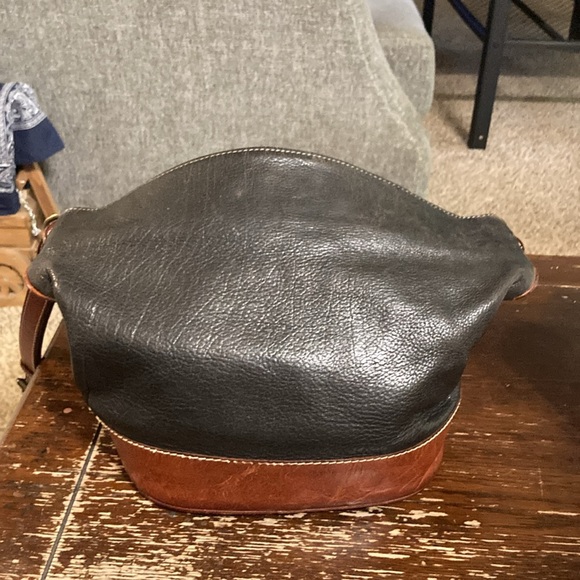 Vintage Green Hills black and brown leather bucket purse - Picture 7 of 15